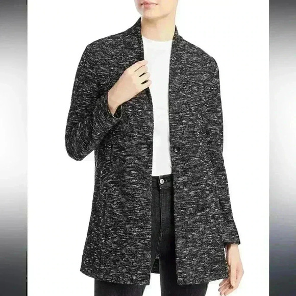 NWOT Eileen Fisher Collarless 1 Button Jacket - 100% Exclusive Bloomingdale Sz M - Picture 1 of 9